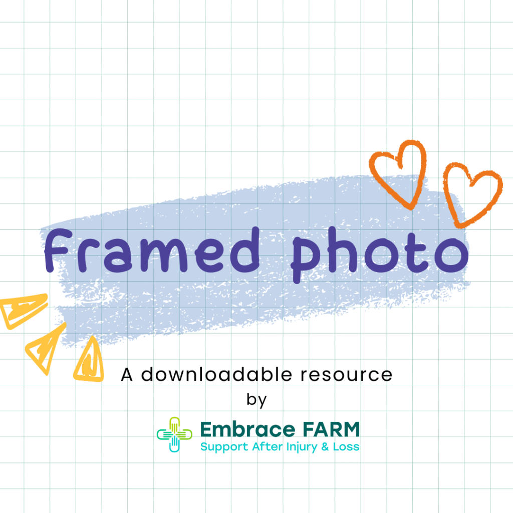 framed photo resources for bereaved children